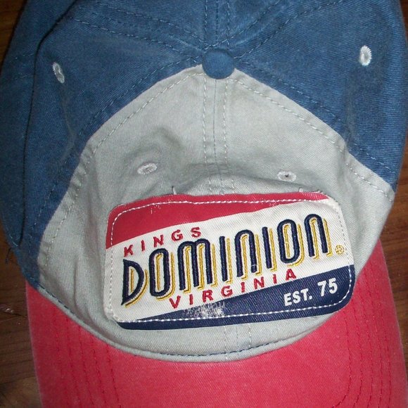 Vintage Look Kings Dominion Adjustable Clasp Faded Hat Cap Six Flags Theme Park - Picture 3 of 5